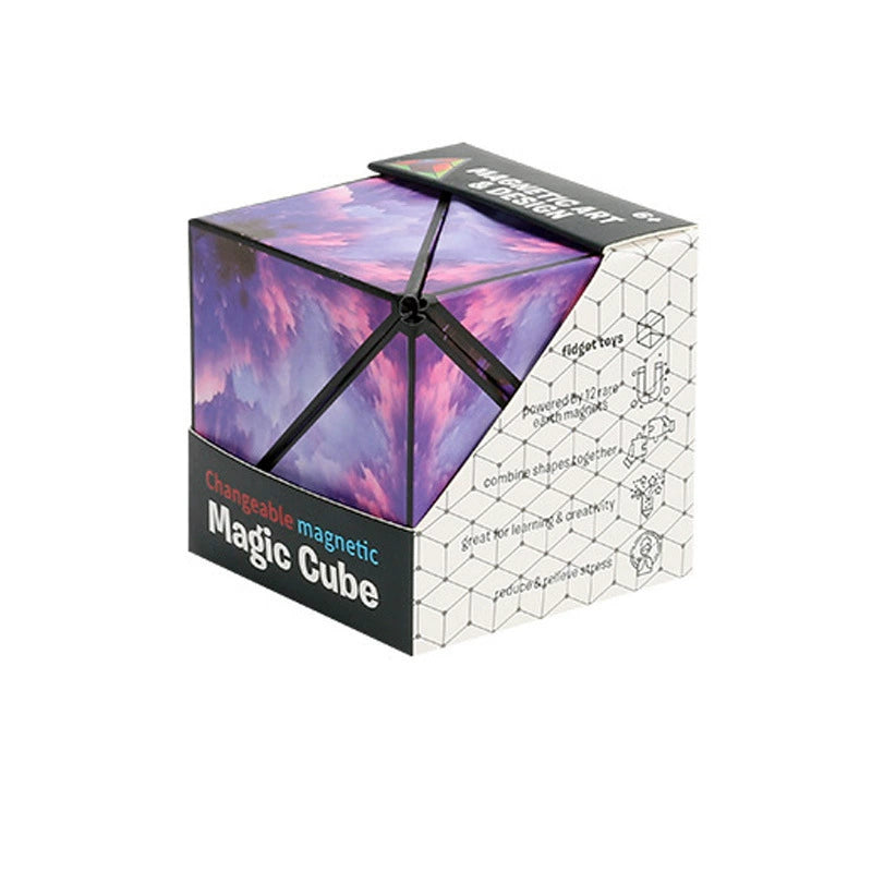 磁性百變魔方幾何立體積木減壓益智玩具解壓變形Fidget
