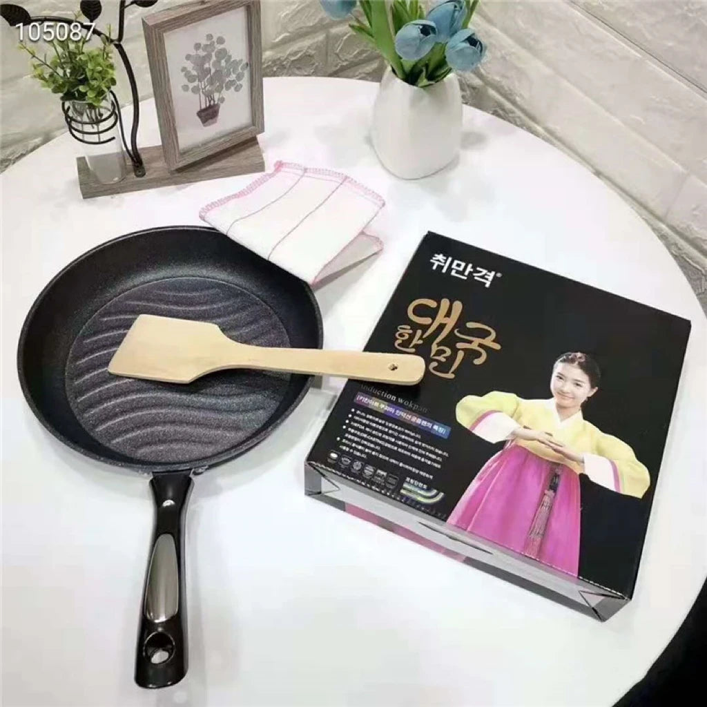 26cm韓國款麥飯石不粘鍋電磁爐平底鍋
