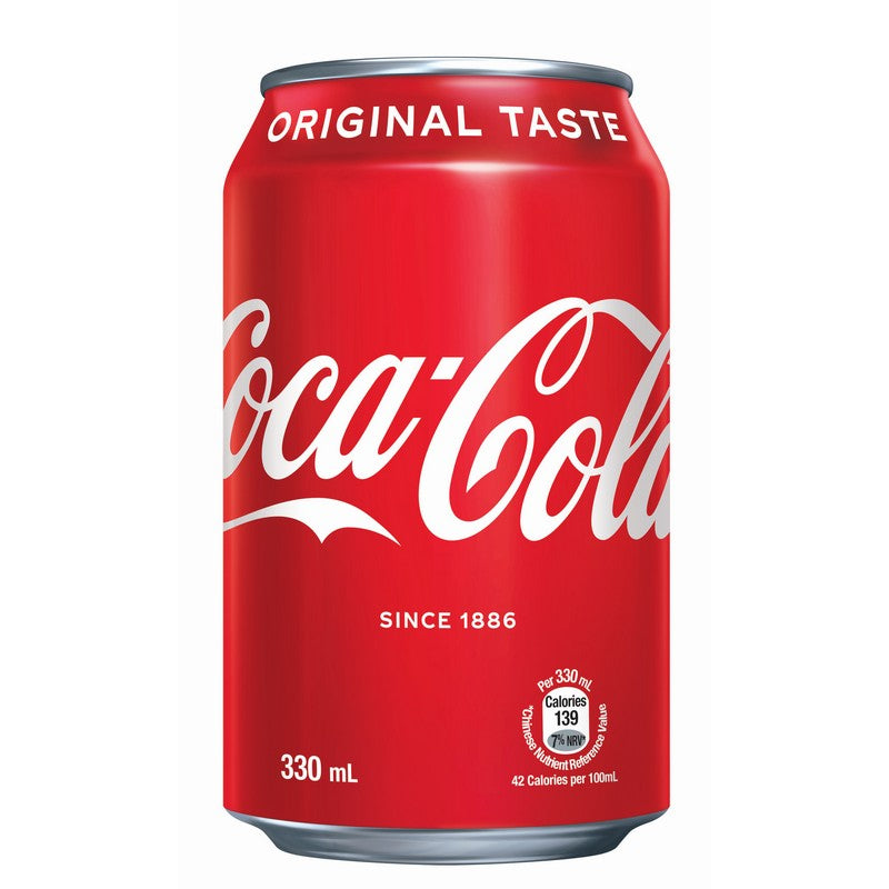 [清貨減價] Coca Cola原味罐裝可口可樂汽水330ml (4890008100941) EXP270726