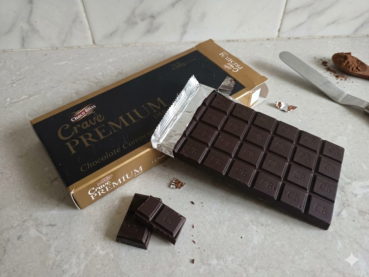 Young's Crave Premium盒裝烘焙用優質黑朱古力塊200克