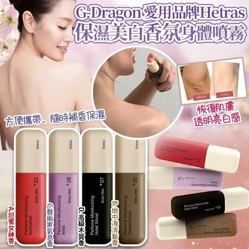 韓國熱賣新品Hetras Double 香氛身體噴霧120ml