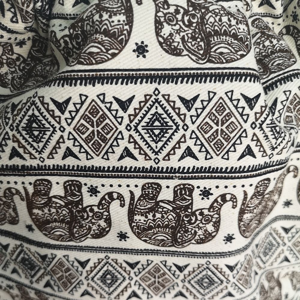 泰國Muuzar Indy帆布小象幾何圖案背包(限量款)