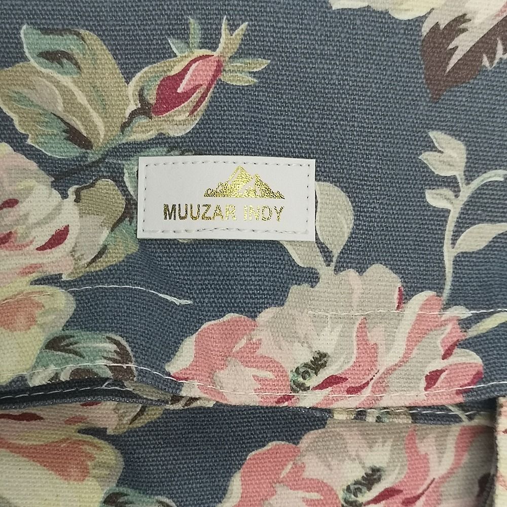 泰國Muuzar Indy藍色彩花帆布手挽斜孭袋(限量款)