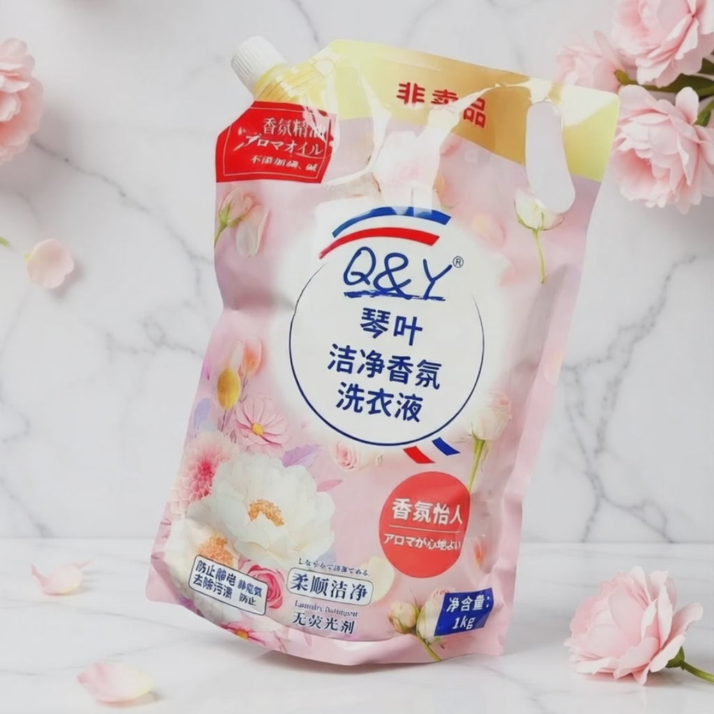 [清貨減價] Q&Y大包裝琴葉潔淨香氛洗衣液1kgs EXP202606 (4895177851441)